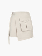 Asymmetrical Layer Tied Shorts